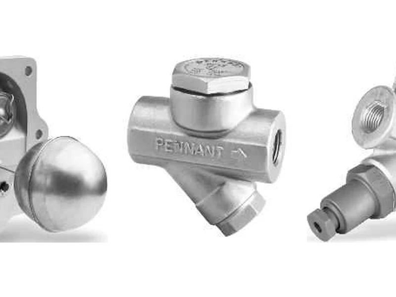 Float, inverted bucket, and thermostatic steam traps